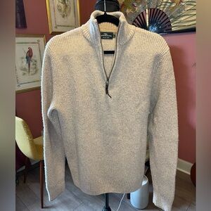 Rodd & Gunn Charlestown wool T Zip sweater in beige color Size XL Retail $198
